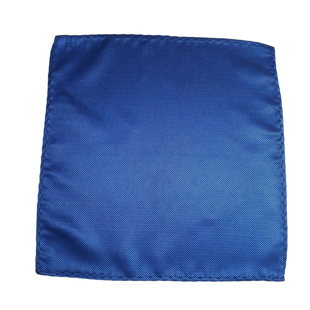 Blue Decorative Silk Pocket Square Fabric Accent Cushion Cover 9.75" Formal